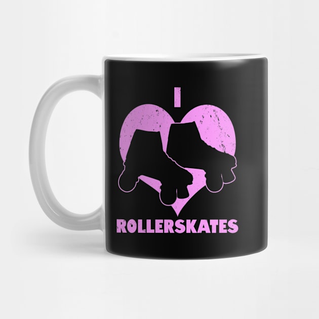 I Love Rollerskating 70's 80's Retro Vintage Gift For Rollerskate Lovers by BoggsNicolas